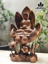 Tượng Phật Tổ Gỗ Bách Xanh Cao 66 Ngang 40 Sâu 26 (cm)