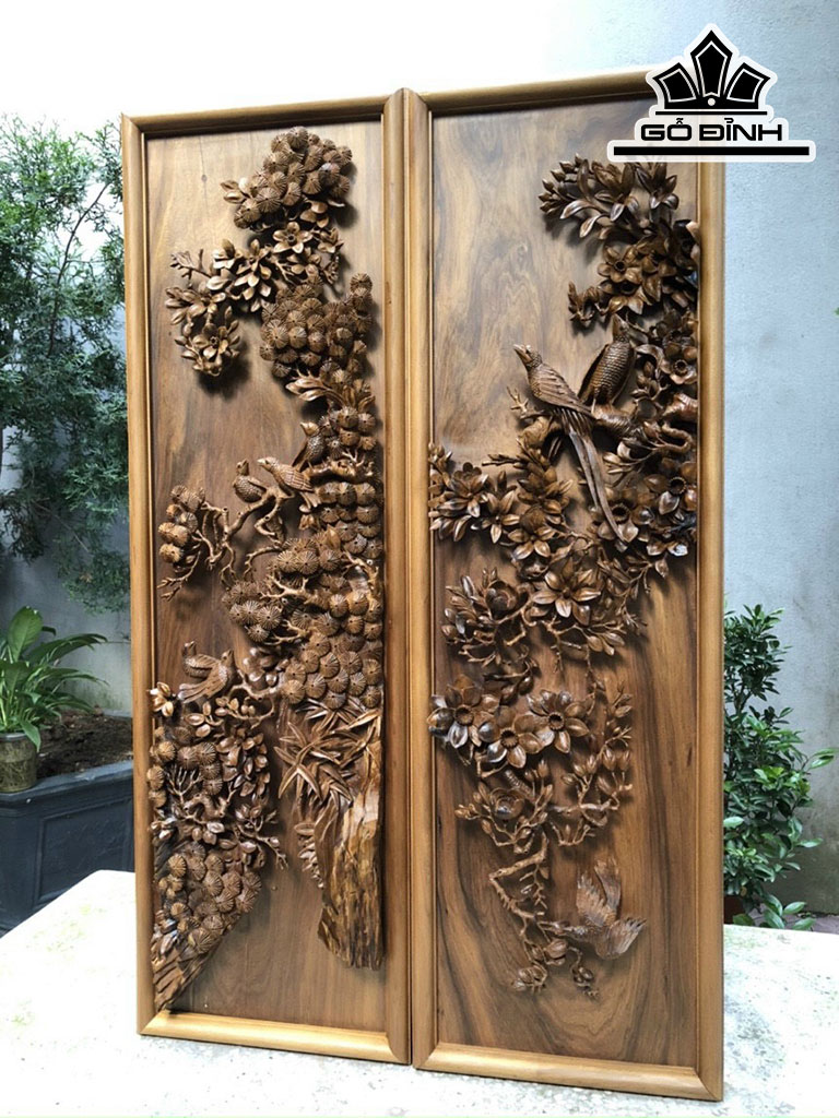 Tranh Gỗ Gỗ Bách Xanh Cao 98 Ngang 30 Sâu 7 (cm)