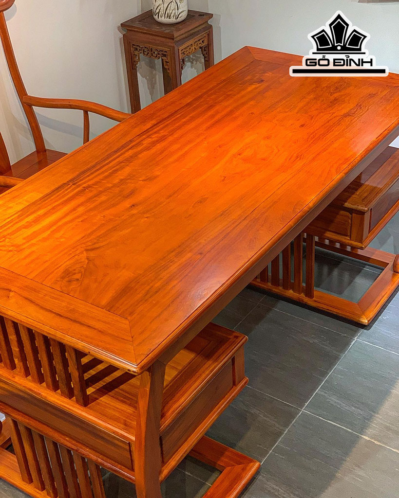 Bộ Bàn Ghế Gỗ Hương Cao 78 Ngang 166 Sâu 69 (cm)