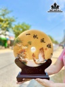 Tác Phẩm Đồng Điếu Đá Ngọc Hoàng Cao 30 (cm)