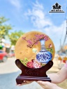 Tác Phẩm Đồng Điếu Đá Ngọc Hoàng Cao 30 (cm)