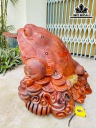 Tượng Cóc Ngậm Tiền Gỗ Hương Cao 62 Ngang 75 Sâu 70 (cm)