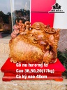 Tượng Phật Di Lặc Gỗ Nu Hương Cao 36 Ngang 50 Sâu 20 (cm)