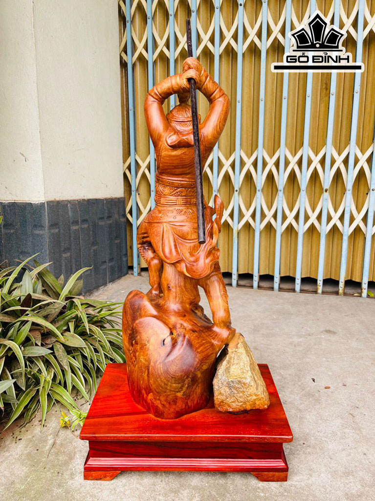 Tượng Thề Thiên Đại Thánh Gỗ Hương Cao 66 Ngang 30 Sâu 22 (cm)