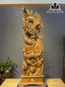 Tượng Nhất Long Gỗ Ngọc Am Cao 110 Ngang 35 Sâu 18 (cm)