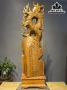 Tượng Nhất Long Gỗ Ngọc Am Cao 110 Ngang 35 Sâu 18 (cm)