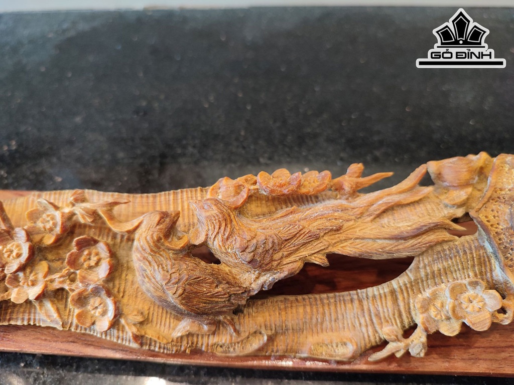 Tượng Chim Gỗ Hoàng Đàn Cao 4,5 Ngang 22 Sâu 6,5 (cm)