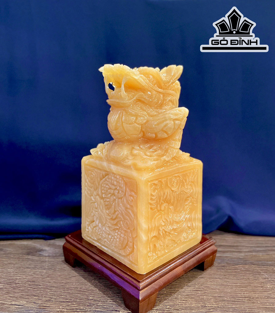 Ấn Rồng Đá Ngọc Hoàng Long Cao 12 (cm)