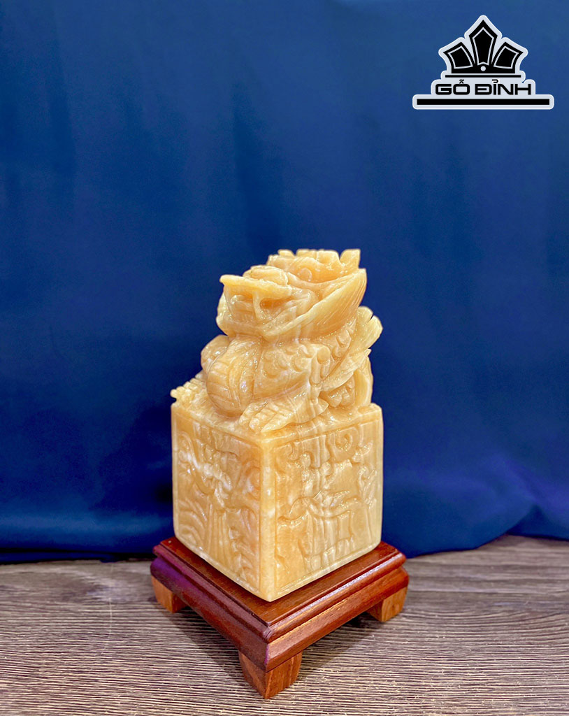 Ấn Rồng Đá Ngọc Hoàng Long Cao 12 (cm)