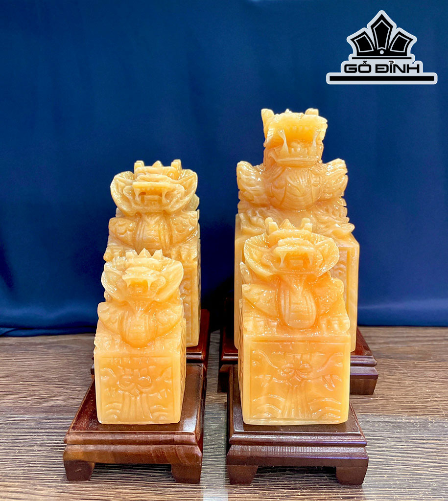 Ấn Rồng Đá Ngọc Hoàng Long Cao 12 (cm)
