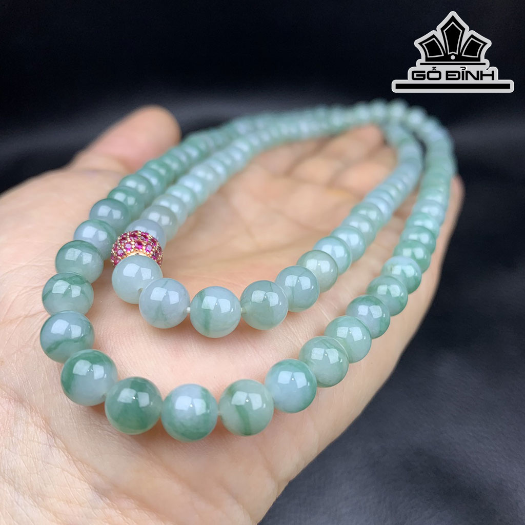 Chuỗi Đá Cẩm Thạch (Jadeite) Đường Kính Hạt 7 (mm)