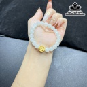 Vòng Tay Bạch Ngọc Đá Cẩm Thạch (Jadeite) Đường Kính Hạt 8 (mm)