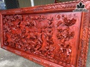 Tranh Cửu Hạc Gỗ Hương Cao 107 Ngang 217 Khung 7 Ván 7 (cm)