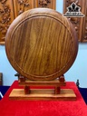 Tranh Đĩa Chim Công Gỗ Hương Đường Kính 55 Sâu 4 (cm)