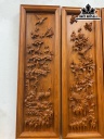 Tranh Tứ Quý Gỗ Hương Cao 117 Ngang 37 Khung 5 Ván 5 (cm)