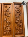 Tranh Tứ Quý Gỗ Hương Cao 117 Ngang 37 Khung 5 Ván 5 (cm)