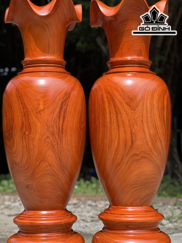 Lục Bình Gỗ Hương Cao 130 Đường Kính 39 (cm)