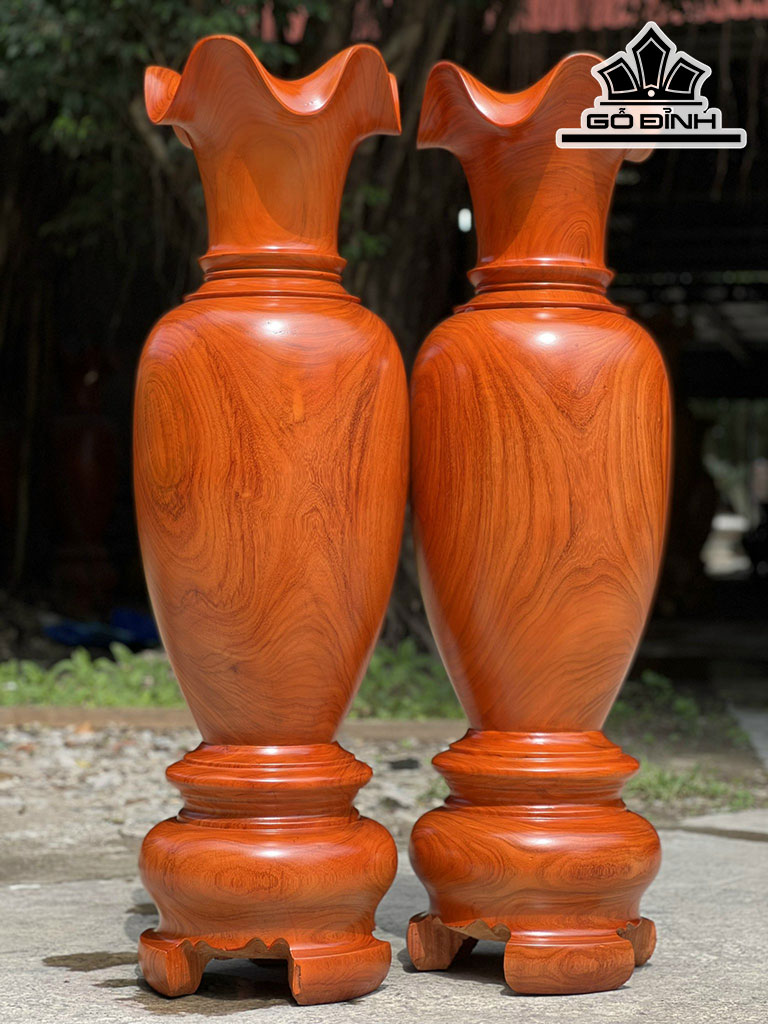 Lục Bình Gỗ Hương Cao 130 Đường Kính 39 (cm)