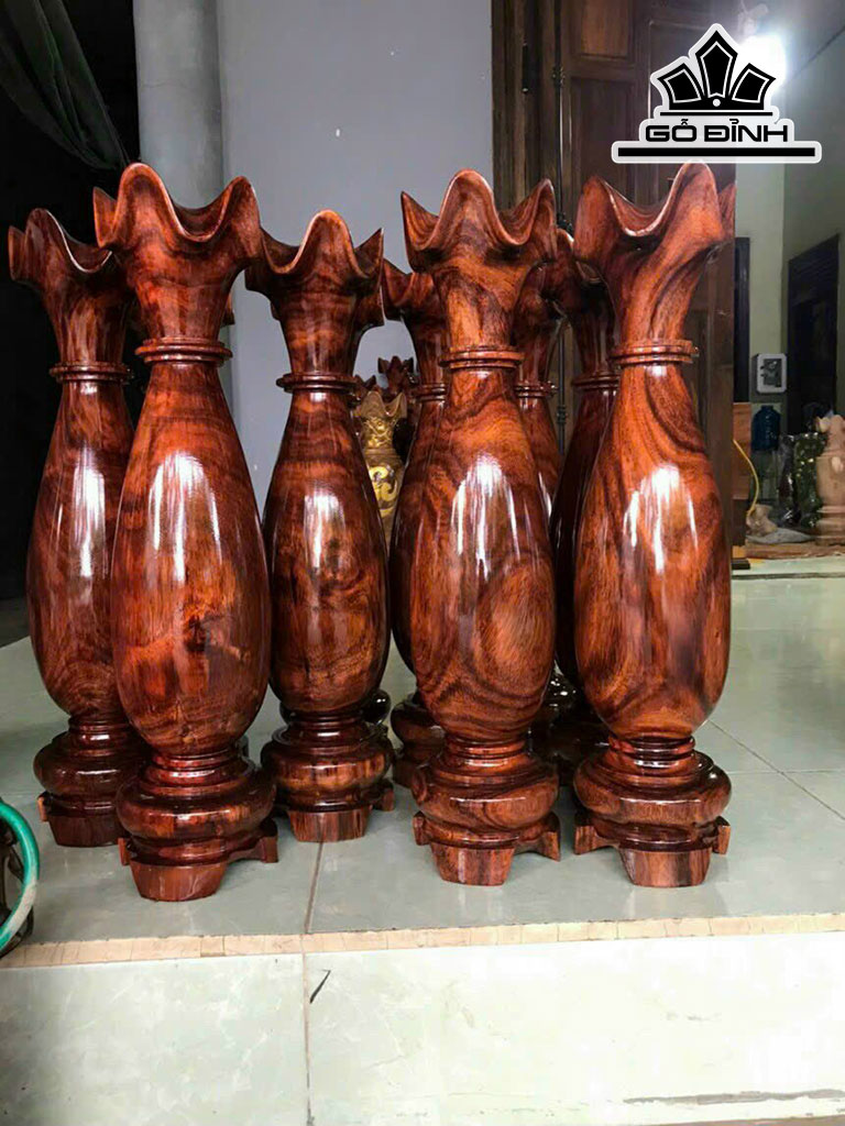 Cặp Tỳ Bà Gỗ Lim Cao 58 Đường Kính 13 (cm)