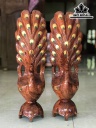 Lục Bình Chim Công Gỗ Lim Cao 58 Rộng 17-18 (cm)