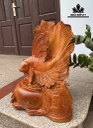 Tượng Cá Xiêm Gỗ Hương Cao 56 Ngang 42 Sâu 30 (cm)