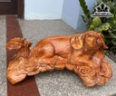 Tượng Chó Gỗ Hương Ngang 65 Cao 32 Sâu 36 (cm)