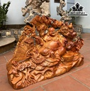 Tượng Phật Di Lặc Ngũ Phúc Gỗ Hương Cao 88 Ngang 61 Sâu 42 (cm)