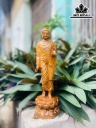Tượng Phật Thích Ca Gỗ Bách Xanh Cao 30 Ngang 9 (cm)