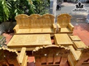 Bộ Bàn Ghế Gỗ Bò Ma Dài 223 Cao 134 (cm)