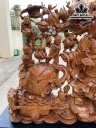 Tượng Phật Di Lặc Gỗ Hương Cao 110 Ngang 125 Sâu 30 (cm)