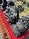 Tượng Kỳ Lân Gỗ Mun Cao 25 Ngang 81 Sâu 21 (cm)