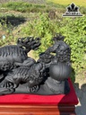 Tượng Kỳ Lân Gỗ Mun Cao 25 Ngang 81 Sâu 21 (cm)