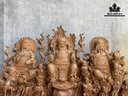 Tượng Phúc Lộc Thọ (Tam Đa) Gỗ Ngọc Am Cao 52 Ngang 88 Sâu 36 (cm)