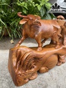 Tiểu Đồng Chăn Trâu Thổi Sáo Gỗ Hương Cao 30 Ngang 40 Sâu 14 (cm)