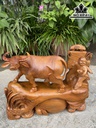Tiểu Đồng Chăn Trâu Thổi Sáo Gỗ Hương Cao 30 Ngang 40 Sâu 14 (cm)