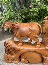 Tiểu Đồng Chăn Trâu Thổi Sáo Gỗ Hương Cao 30 Ngang 40 Sâu 14 (cm)