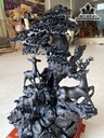 Tượng Dê Phong Thủy Gỗ Mun Sừng Cao 62 Ngang 47 Sâu 28 (cm)