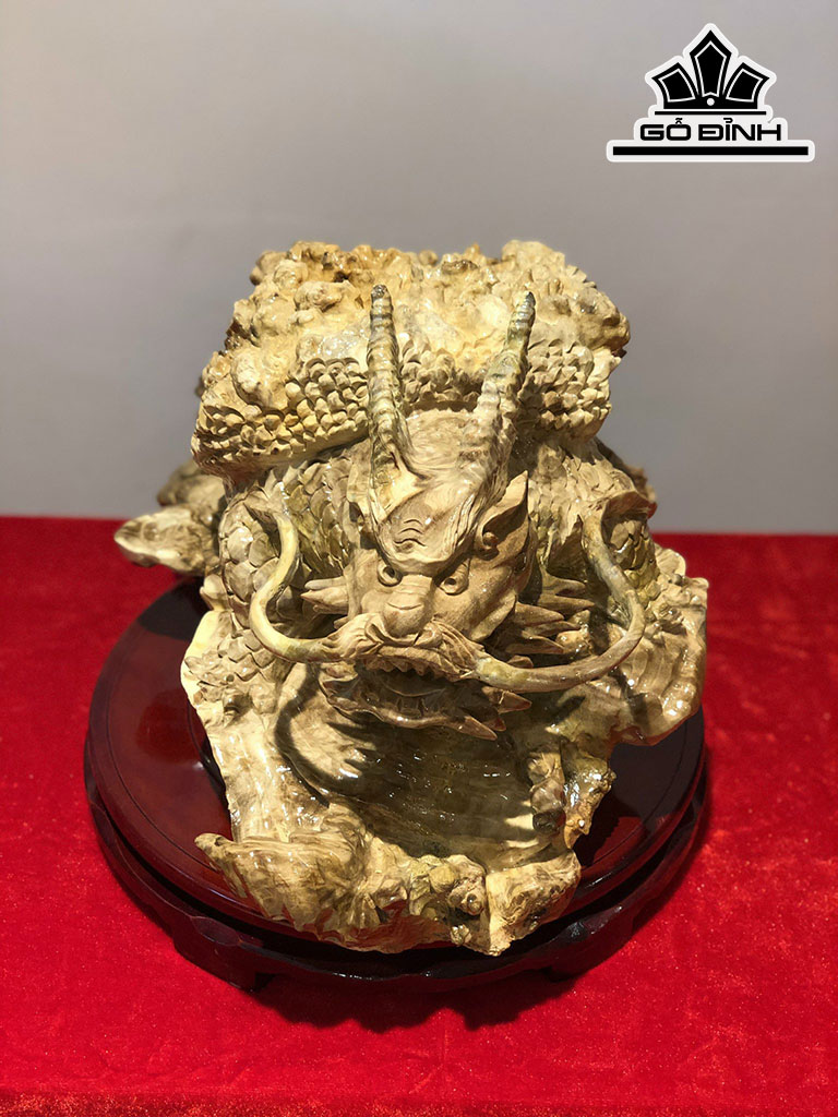Tượng Long Quy Gỗ Nu Nghiến Cao 26 Ngang 43 Sâu 28 (cm)