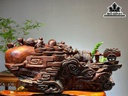 Tượng Phật Di Lặc Ngũ Phúc Gỗ Trắc Cao 40 Ngang 92 Sâu 30 (cm)