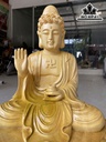 Tượng Phật Tổ Gỗ Mít Cao 50 Ngang 32 Sâu 32 (cm)
