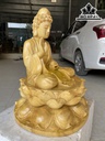 Tượng Phật Tổ Gỗ Mít Cao 50 Ngang 32 Sâu 32 (cm)