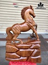 Tượng Ngựa Phong Thủy (Nhất Mã Phi Thiên) Gỗ Ngọc Am Cao 48 Ngang 34 Sâu 13 (cm)
