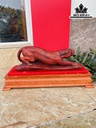 Tượng Báo Săn Mồi Gỗ Sưa Ngang 39 Cao 13 Sâu 10 (cm)