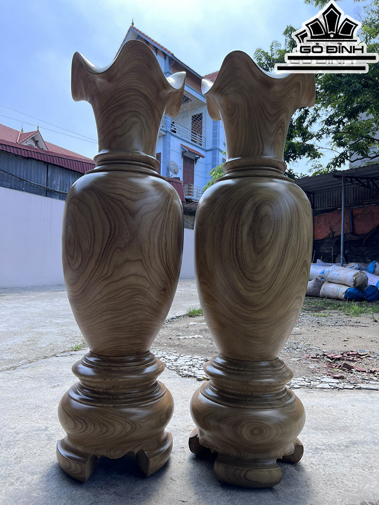 Lục Bình Gỗ Cẩm Vàng Cao 140 Đường Kính 43 (cm)