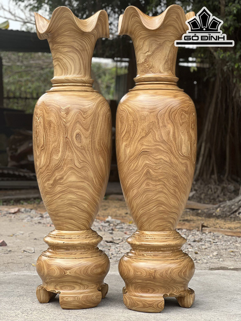 Lục Bình Gỗ Cẩm Vàng Cao 170 Đường Kính 47,5 (cm)