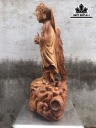 Tượng Phật Tổ Gỗ Hương Cao 62 Ngang 32 Sâu 22 (cm)