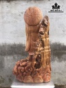 Tượng Phật Tổ Gỗ Hương Cao 62 Ngang 32 Sâu 22 (cm)