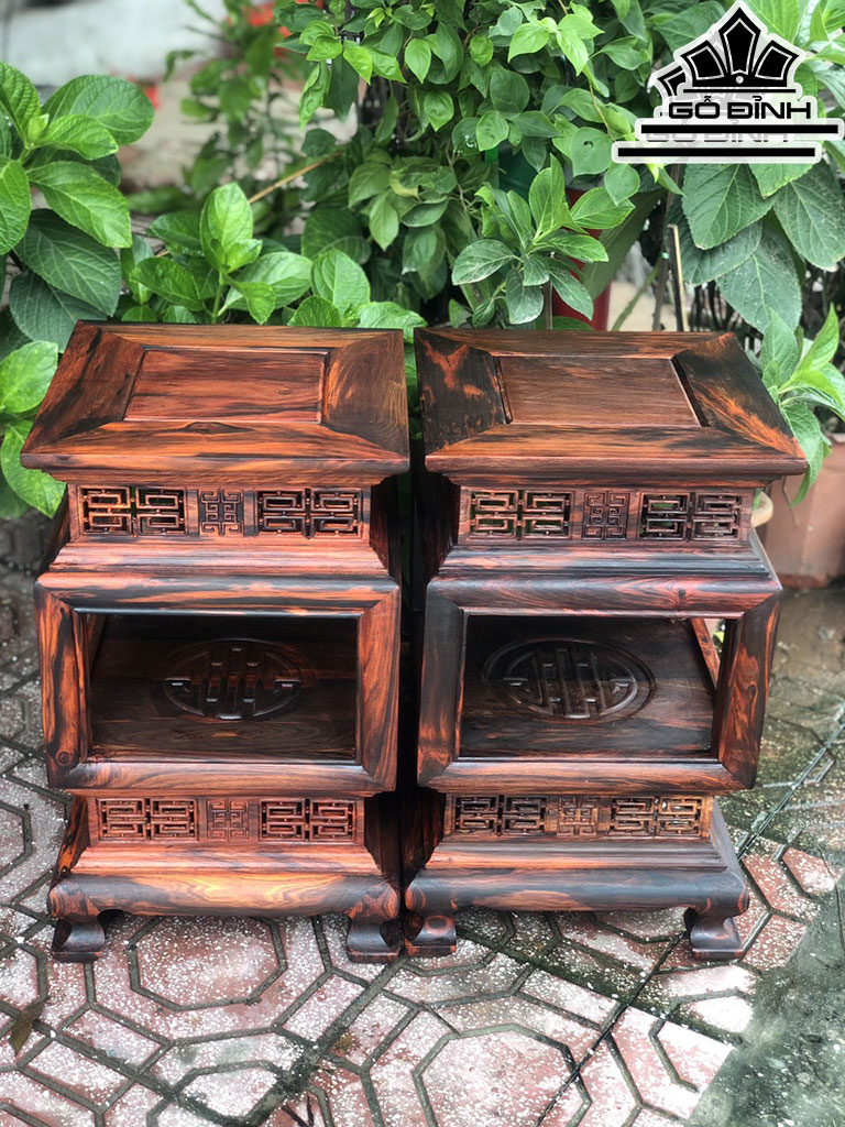 Đôn Đèn Gỗ Gõ Cao 50 Ngang 30 Sâu 30 (cm)