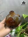 Cụ Di Lặc Đá Mã Não Cao 12 Ngang 8 Rộng  8,6 (cm) 0,92kg