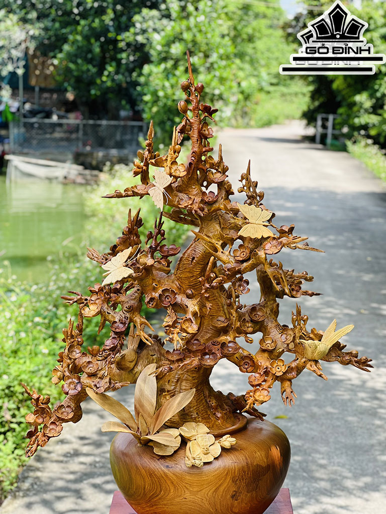 Bình Mai Tài Lộc Gỗ Hương Cao 106 Ngang 68 Sâu 48 (cm)